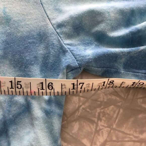 smiley world blue tye-dye  t shirt one smile at a time size l kids - Picture 6 of 6